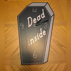 Hot Topic Metal Coffin Wall Clock